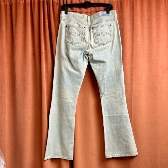 Abercrombie Fitch Vintage Y2K 90s Low Rise Jeans 4 6 8 R Bootcut Denim Hollister - Picture 3 of 15